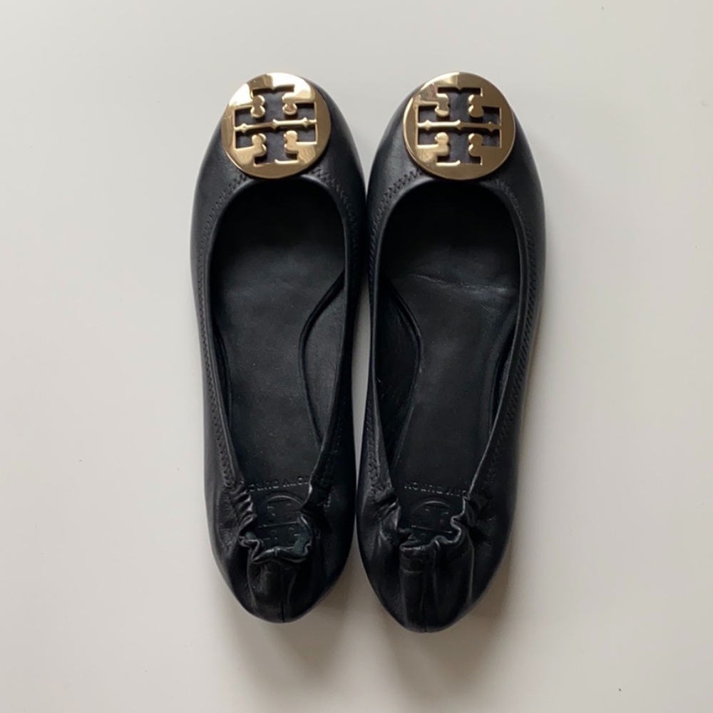 Tory Burch Leather Reva Ballet Flats Size 8.5